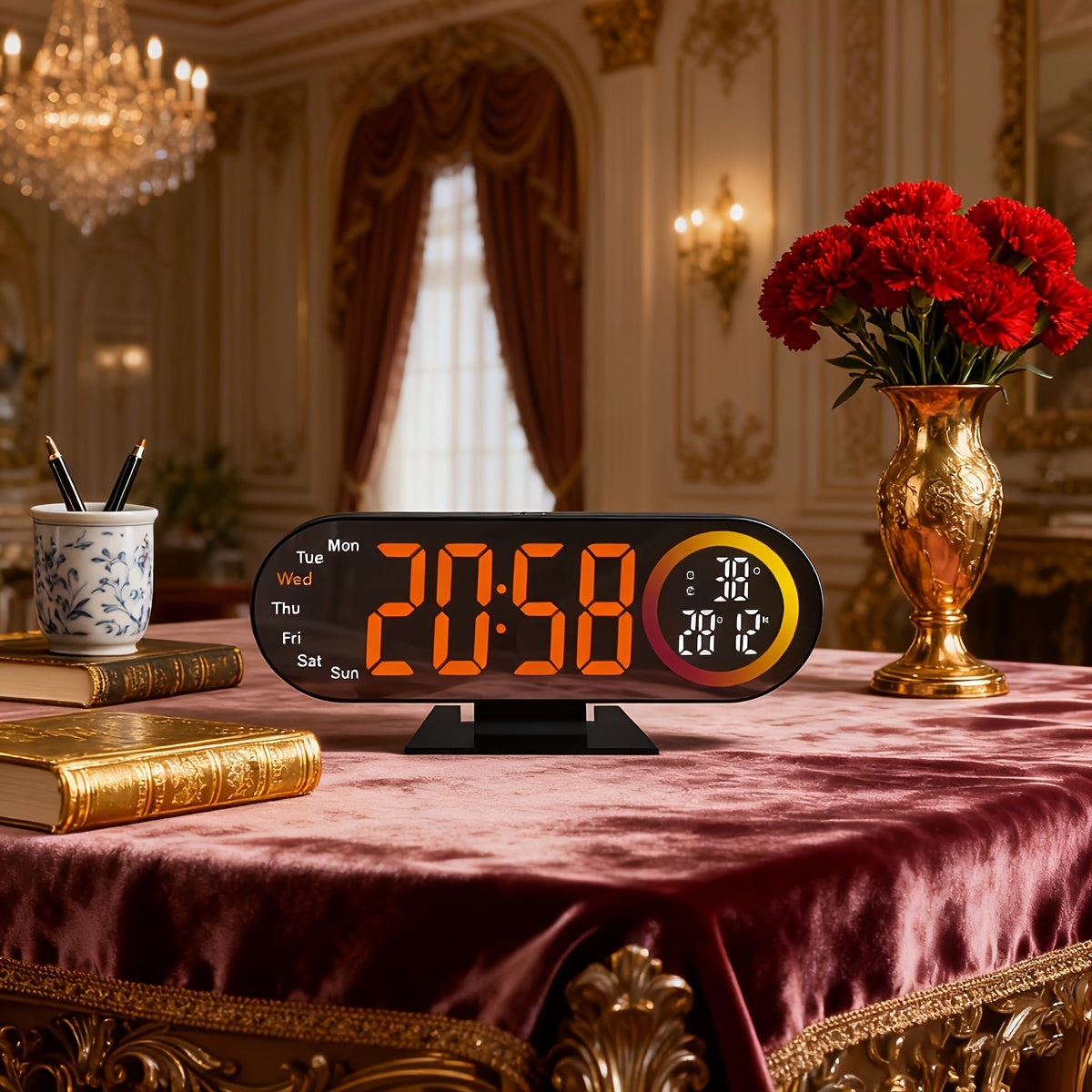 Réveil LED multicolore multifonctionnel | Activation vocale