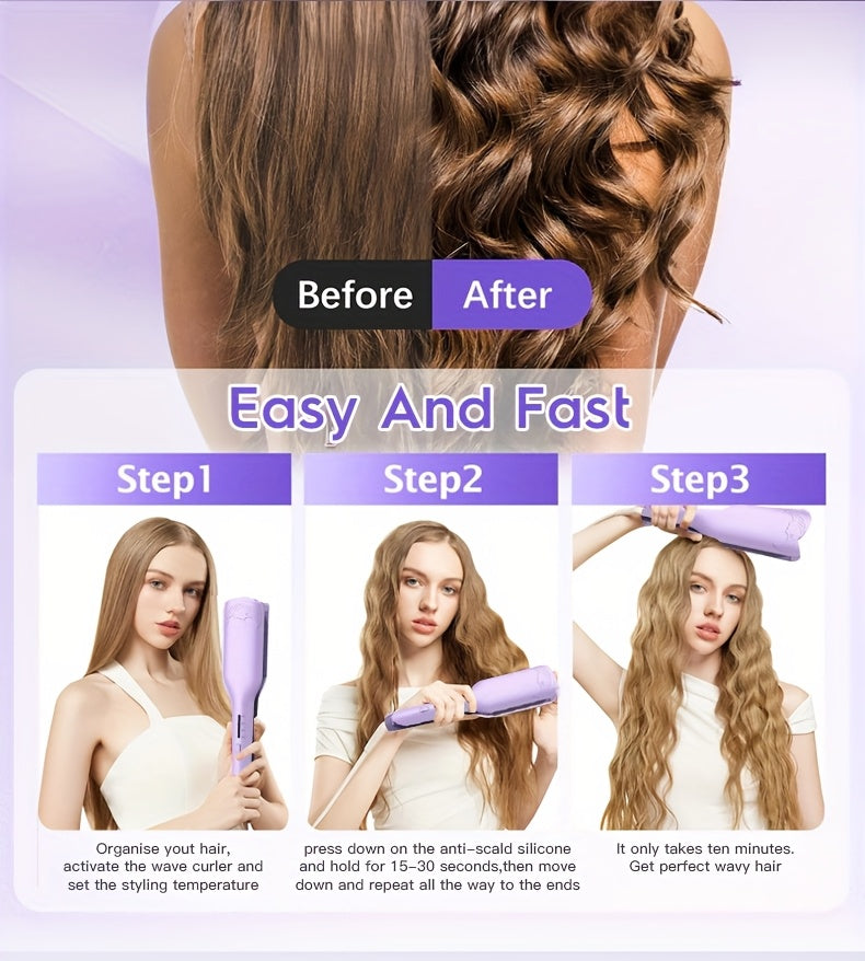 Fer à friser et à onduler, fer à friser avec embouts gaufrés