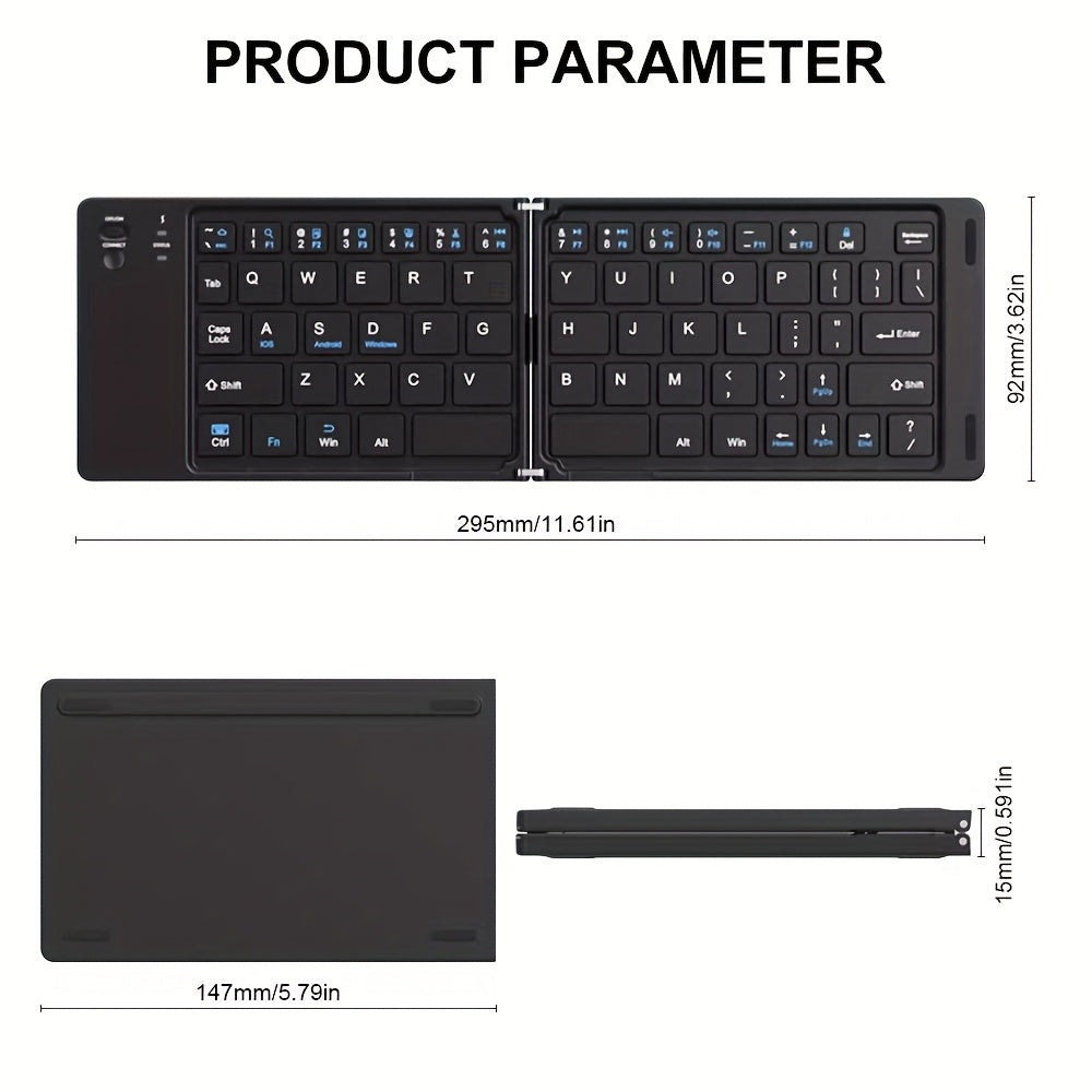 Clavier pliable ultra-fin | Clavier de voyage sans fil pliable