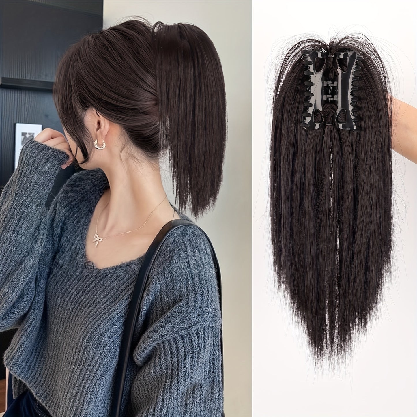 Perruque , queue de cheval  pour femme - Cheveux synthétiques - Topdecheztop.fr