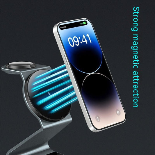Chargeur sans fil vertical de bureau trois en un - Topdecheztop.fr