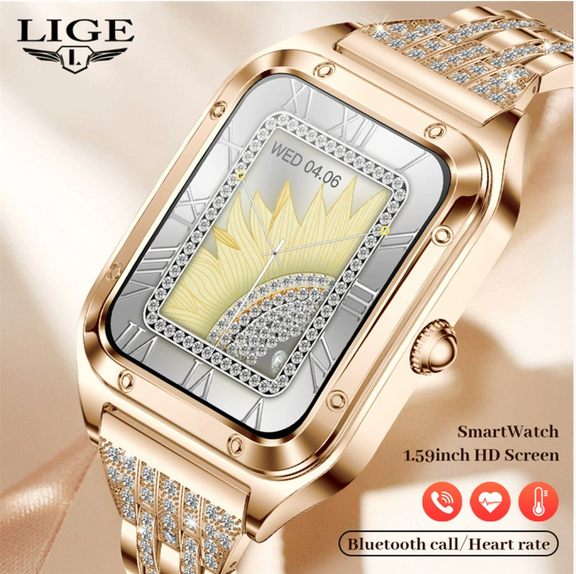 Montre connectée à écran tactile haute définition