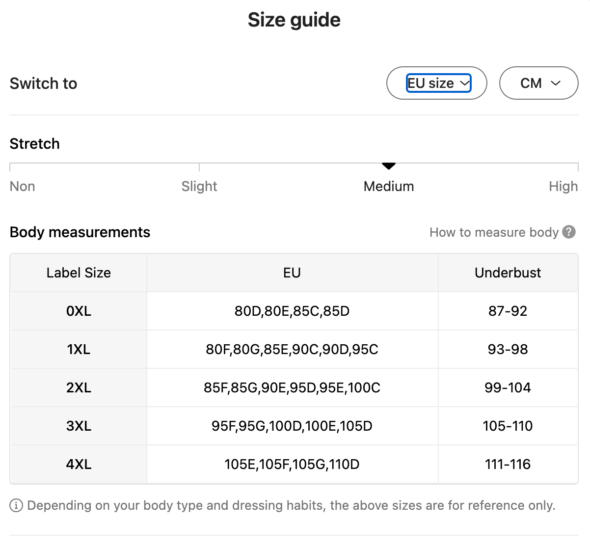 Soutien-gorge grande taille pour femme 1 pièce