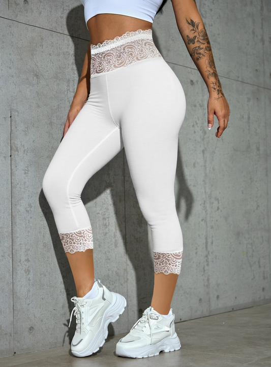 Tendance et décontracté, ces leggings taille haute de couleur unie