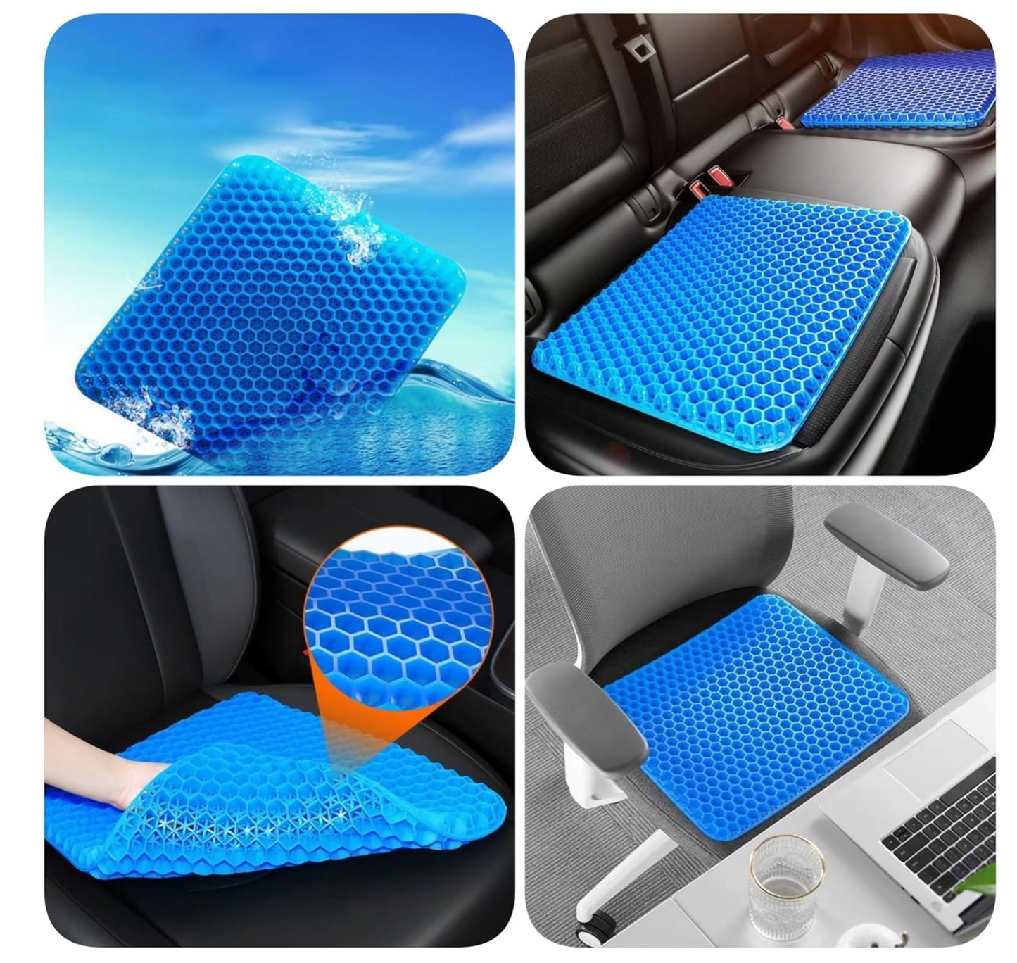 Coussin de siège en gel 1 pièce