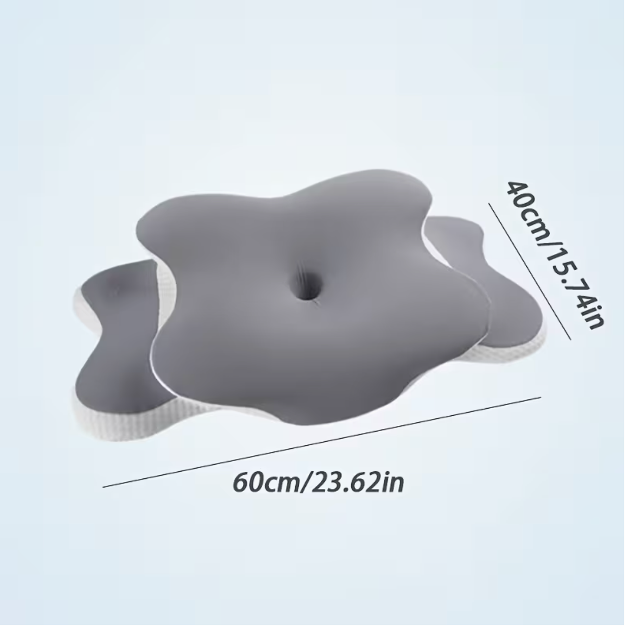Promo Linge Oreiller Cervical Ergonomique à Mémoire de Forme 2 en 1 – Coussin Orthopédique pour la Nuque, Le Dos et Le Côté – Oreiller Anatomique Respirant avec Housse Lavable.