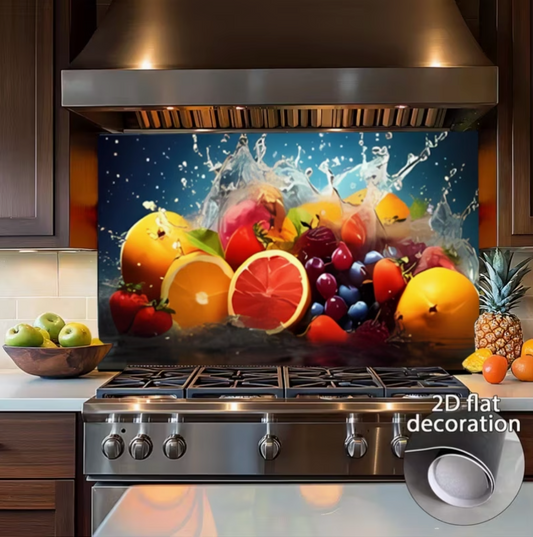 1 autocollant en vinyle motif fruits frais | Auto-adhésif, finition semi-mate
