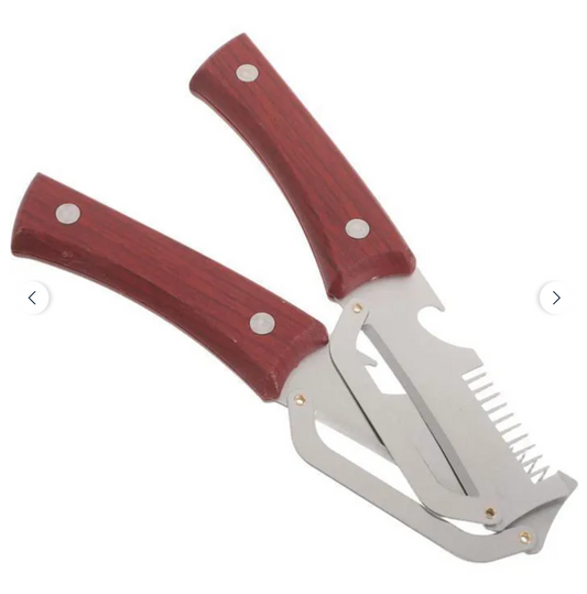 Éplucheur Légumes Multifonction 2-en-1 - Lame Julienne , Manche Bois Ergonomique