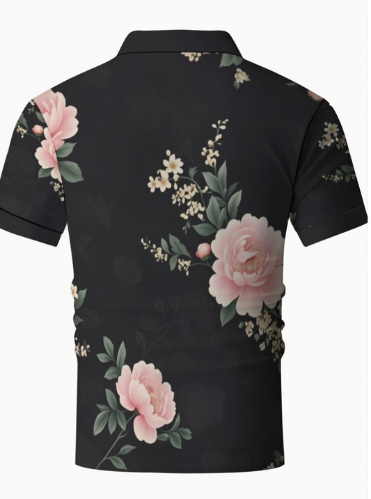 Ensemble Polo et Short pour Homme, Imprimé Floral