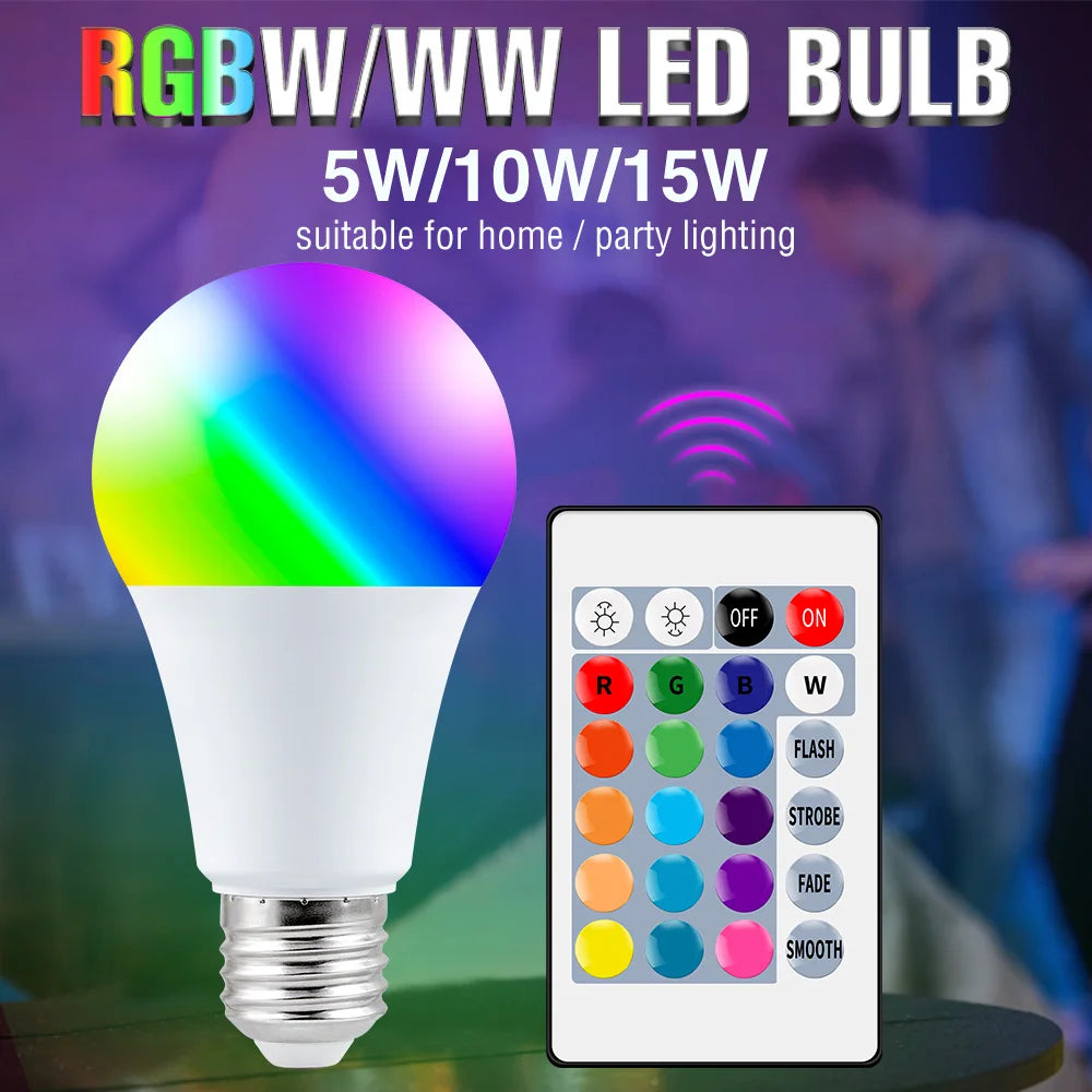 Lampe LED colorée avec télécommande