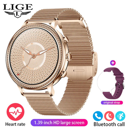 Montres intelligentes de luxe LIGE pour femmes 5 Bluetooth