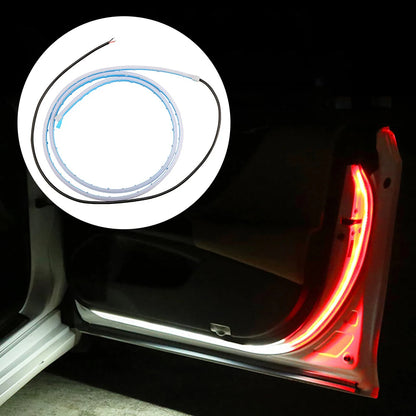 Lampe stroboscopique automatique 12V, 1 pièce, lumières de porte de voiture BLANC ROUGE