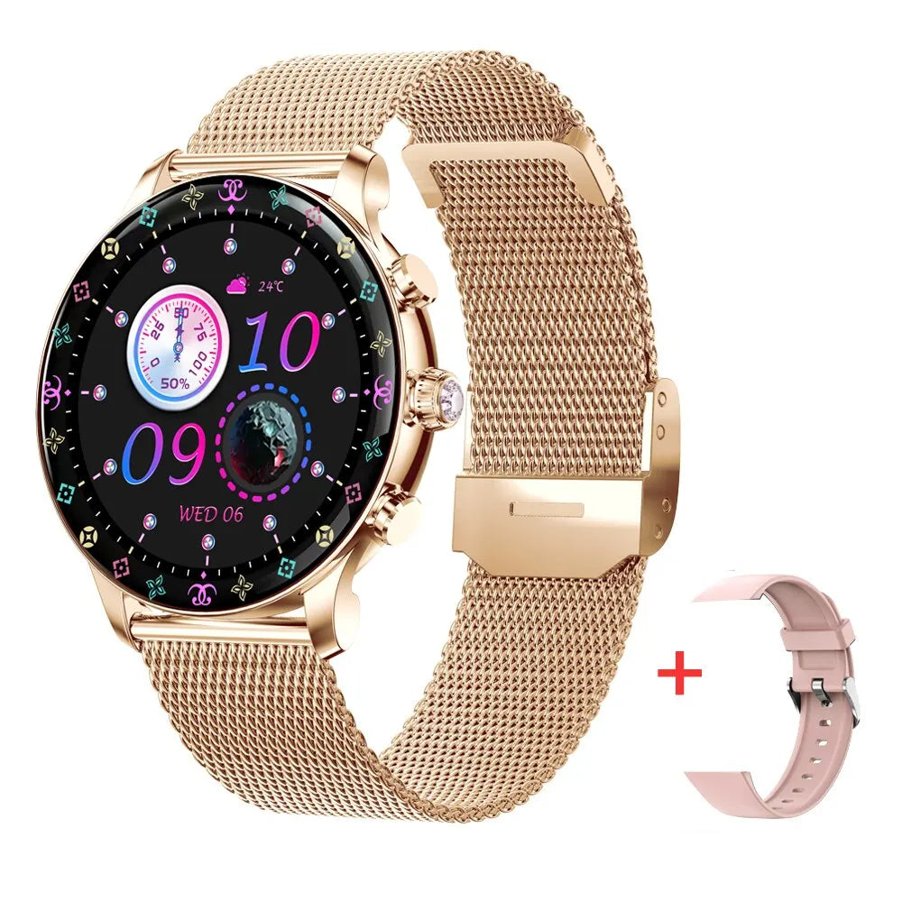 MELANDA Bluetooth Appel Montre Intelligente ROSE DORE