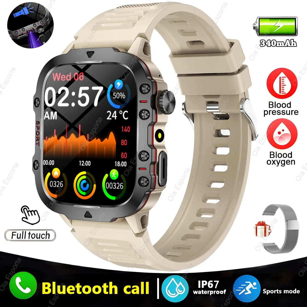 Montre connectée militaire - Topdecheztop.fr
