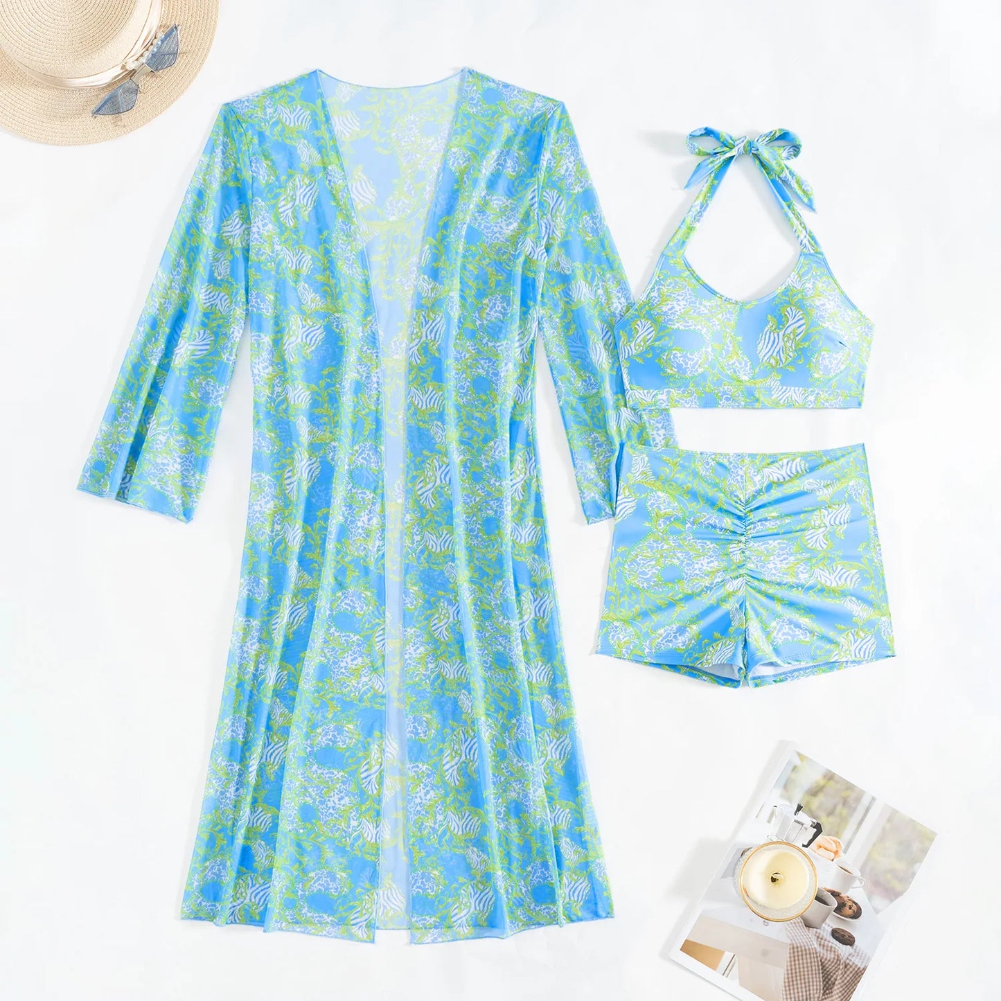 Maillot de bain bikini push-up sexy pour femme, maillot de bain 3 pièces