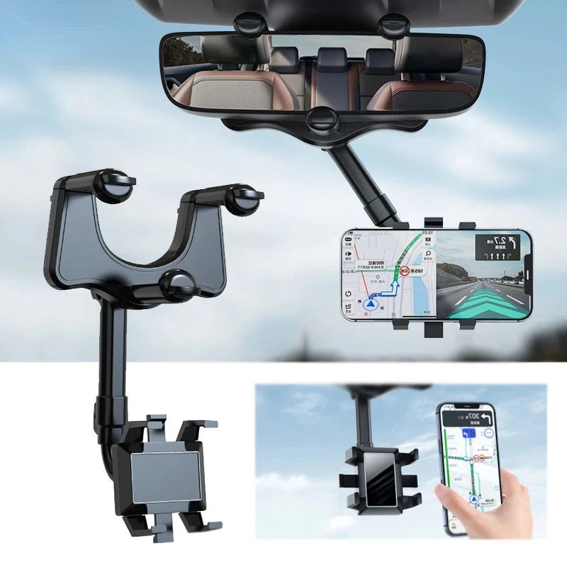 Support de téléphone pour rétroviseur de voiture à 360 °