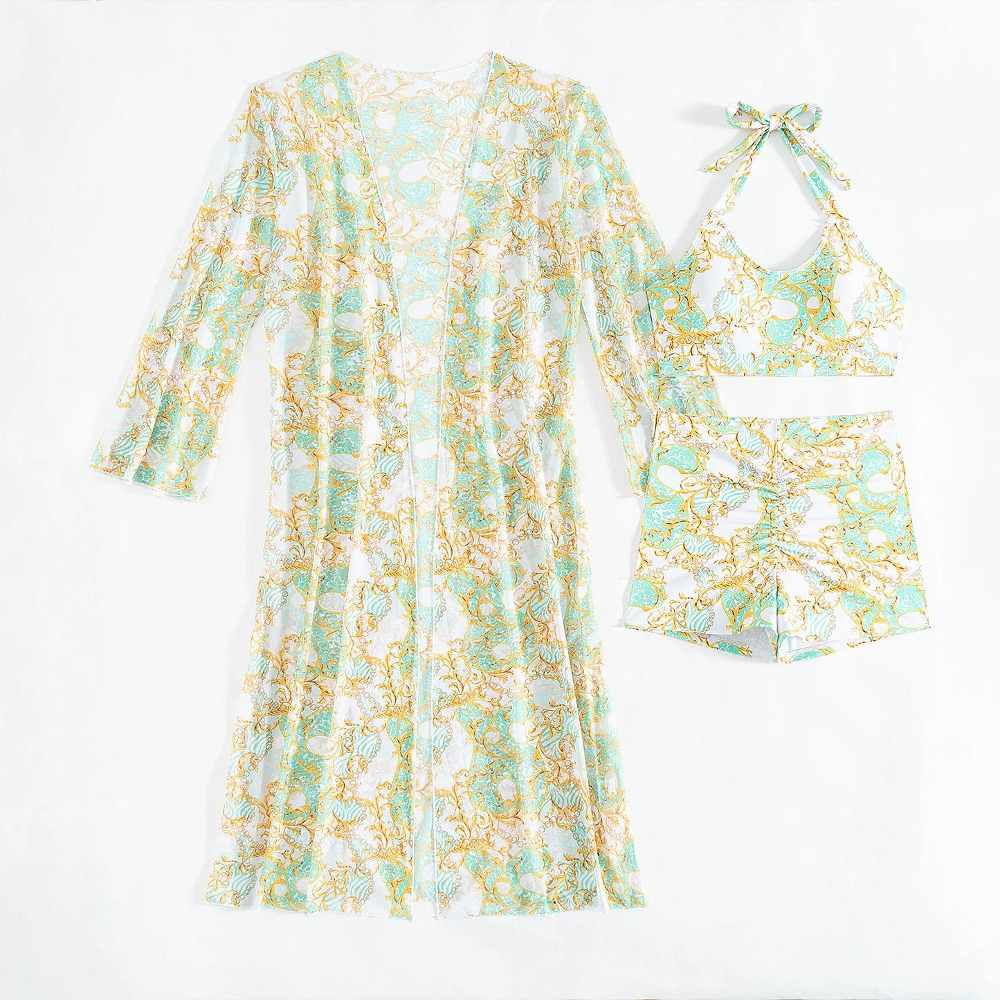 Maillot de bain bikini push-up sexy pour femme, maillot de bain 3 pièces