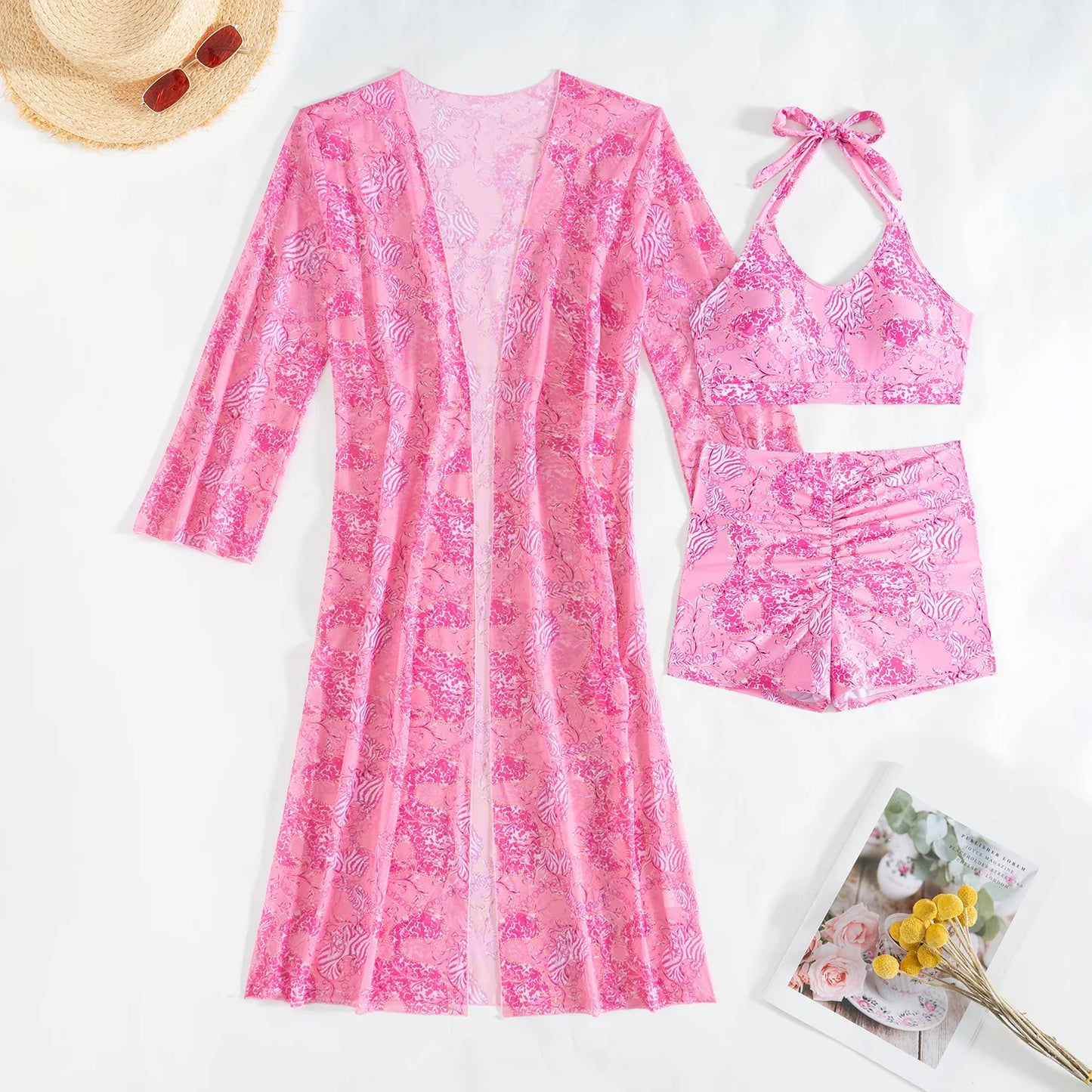 Maillot de bain bikini push-up sexy pour femme, maillot de bain 3 pièces