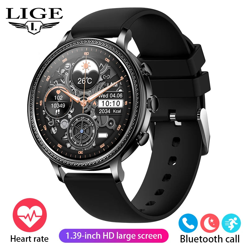 Montres intelligentes de luxe LIGE pour femmes 4 Bluetooth