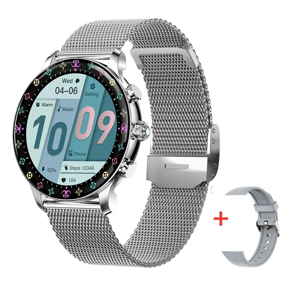 MELANDA Bluetooth Appel Montre Intelligente ARGENTER