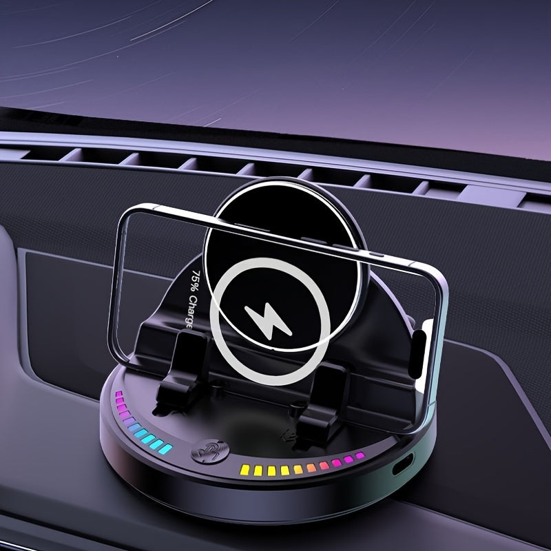 Support de téléphone à charge rapide sans fil 15 W, support de voiture