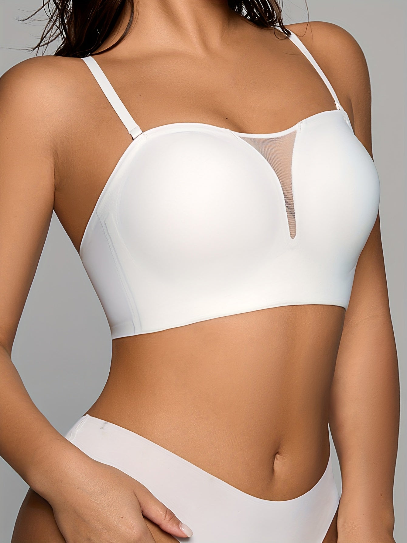 Soutien-gorge bustier sans armatures pour femme, effet push-up et maintien optimal