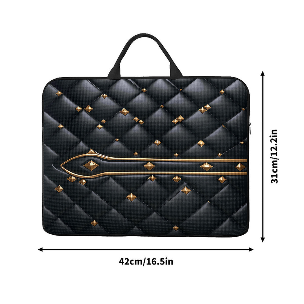 Sacoche pour ordinateur portable en cuir clouté compatible avec les ordinateurs portables de 13/14/15/16/17 pouces