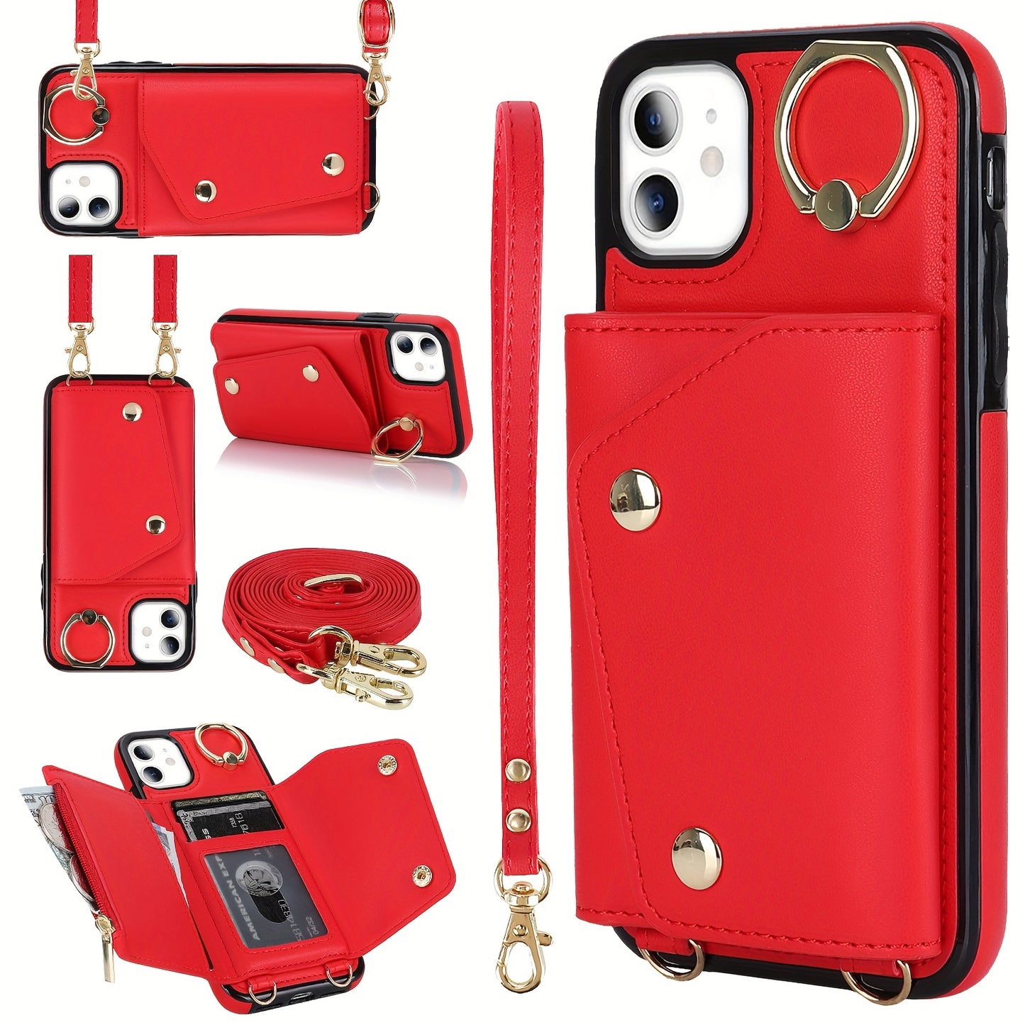 Etui portefeuille bandoulière pour femme est compatible avec les iPhone
