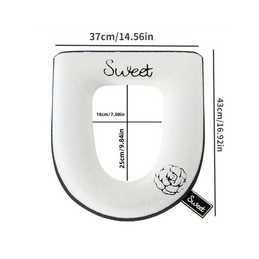 Coussin de siège de toilette universel pour la maison, adapté à toutes les saisons, avec housse de coussin de siège de toilette zippée.