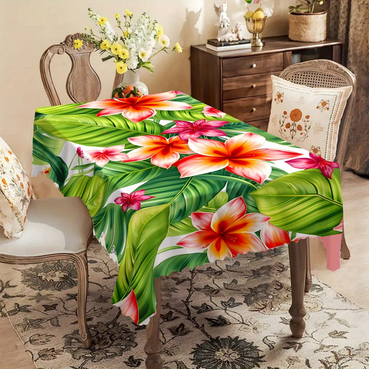 Nappe à fleurs tropicales (1 pièce) idéale pour une décoration