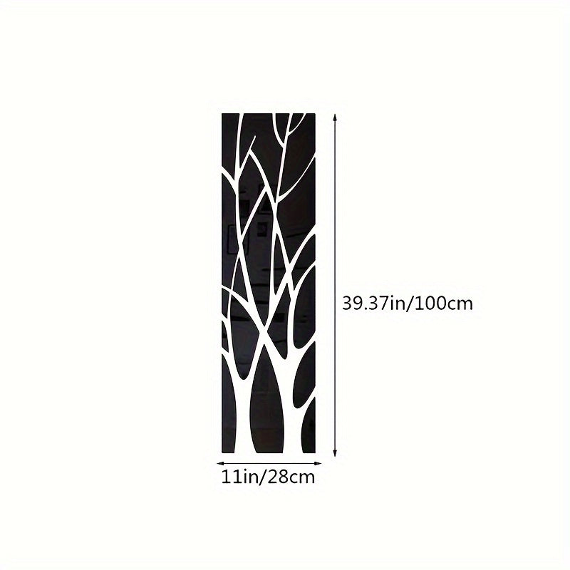 1set Acrylic Branches Wall Stickers Living Room Dining Room Entrance TV Background Wall Office Decoration Mirror Wall Stickers, Movable Wall Art Decor, Bedroom Living Room Wall Murals, Home Decor - Topdecheztop.fr