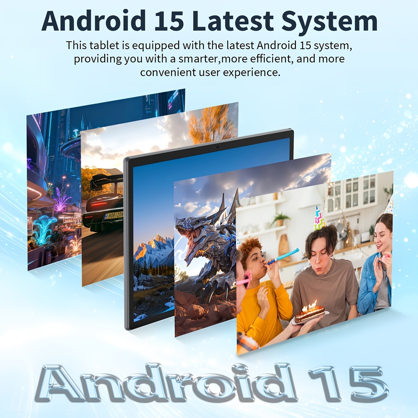 Tablette Android 15, 12 Go