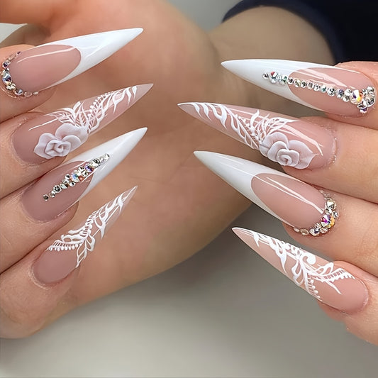 Faux ongles extra longs en forme d'amande - Topdecheztop.fr