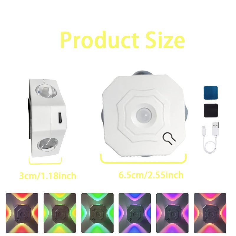 1 Lampe  RGB/tricolore avec détecteur de mouvement