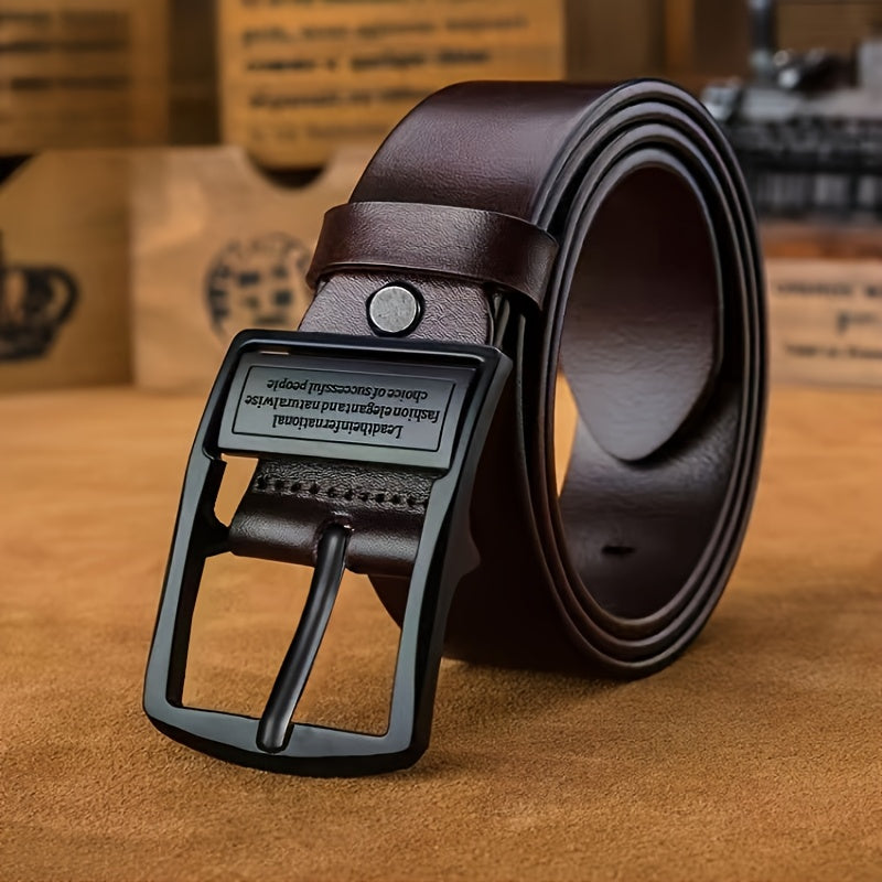 Ceinture pour homme, boucle noire - Conception réversible vintage ajustable, style classique durable, convient aux occasions professionnelles et décontractées, ceinture business casual | Conception de ceinture classique | Ceinture durable