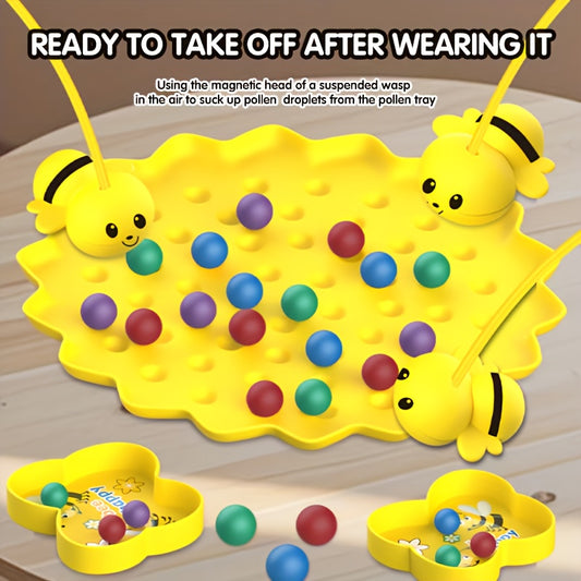 Jeu de pêche magnétique STEM en nid d'abeille (69 pièces) avec plateau de jeu