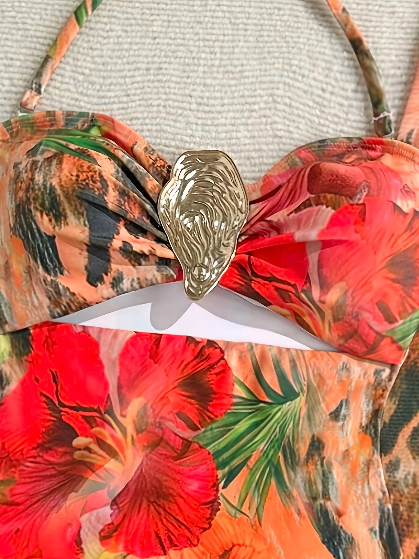 Maillot de bain une pièce pour femme, imprimé floral