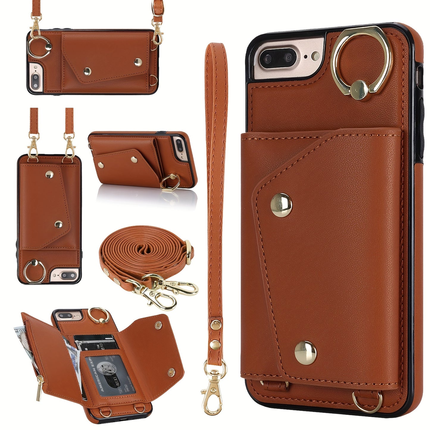 Etui portefeuille bandoulière pour femme est compatible avec les iPhone