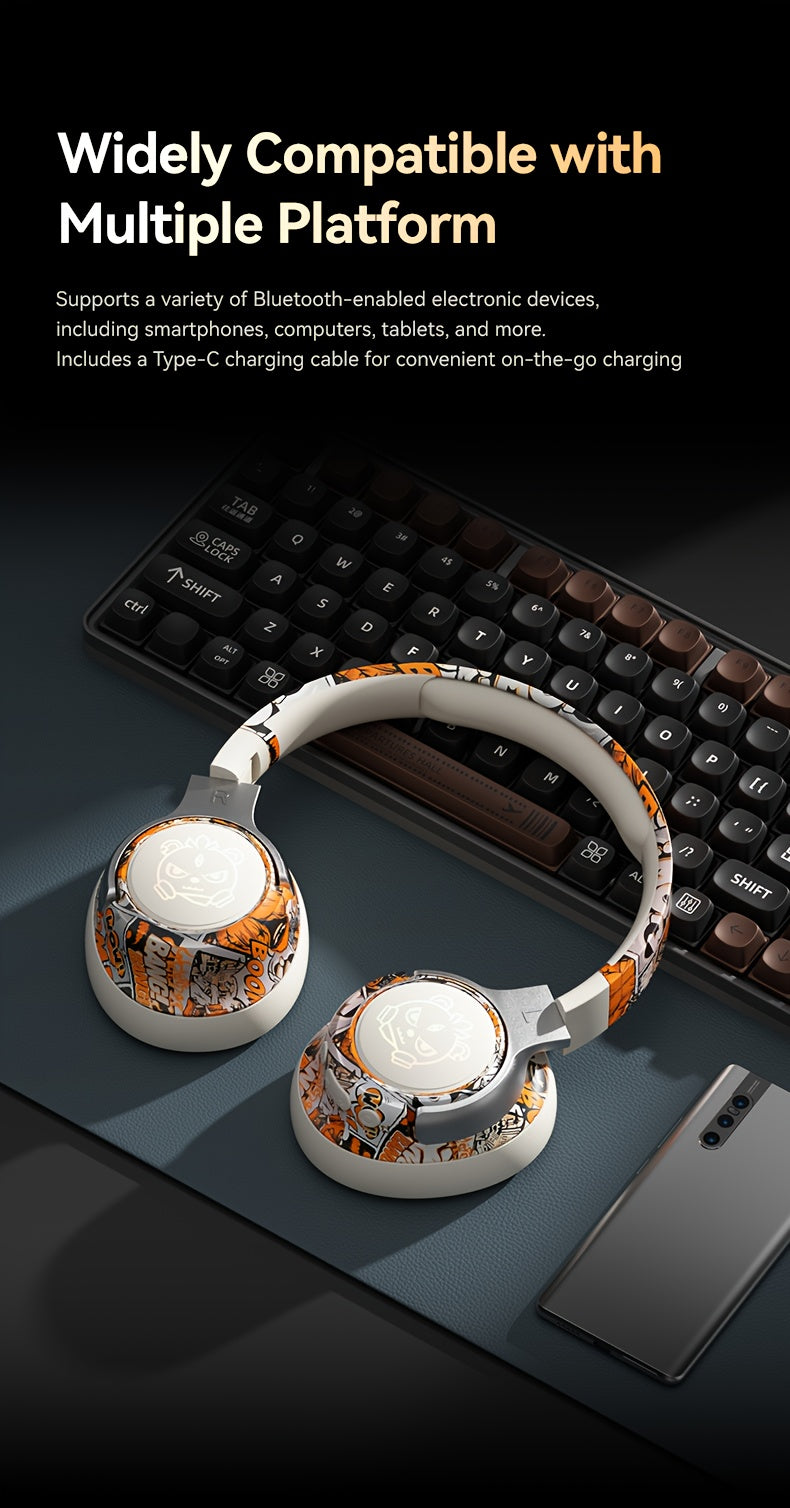 Casque audio circum-aural style graffiti