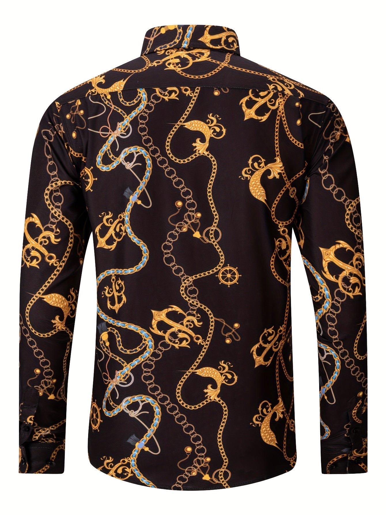 Chemise homme à manches longues boutonnée