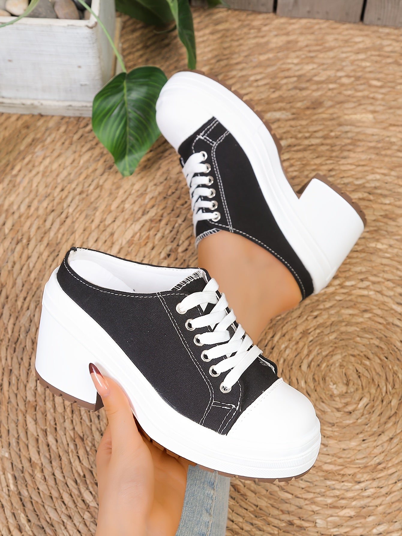 Mules confortables à lacets pour l'extérieur