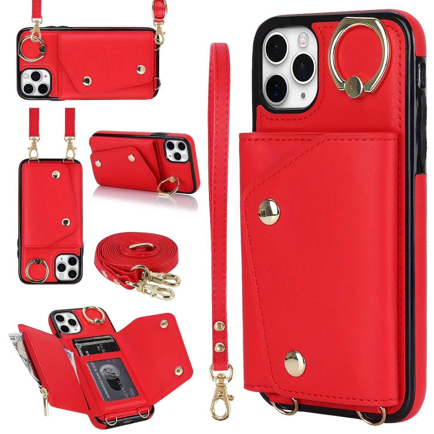 Etui portefeuille bandoulière pour femme est compatible avec les iPhone
