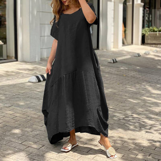 Robe tendance grande taille en coton - Topdecheztop.fr