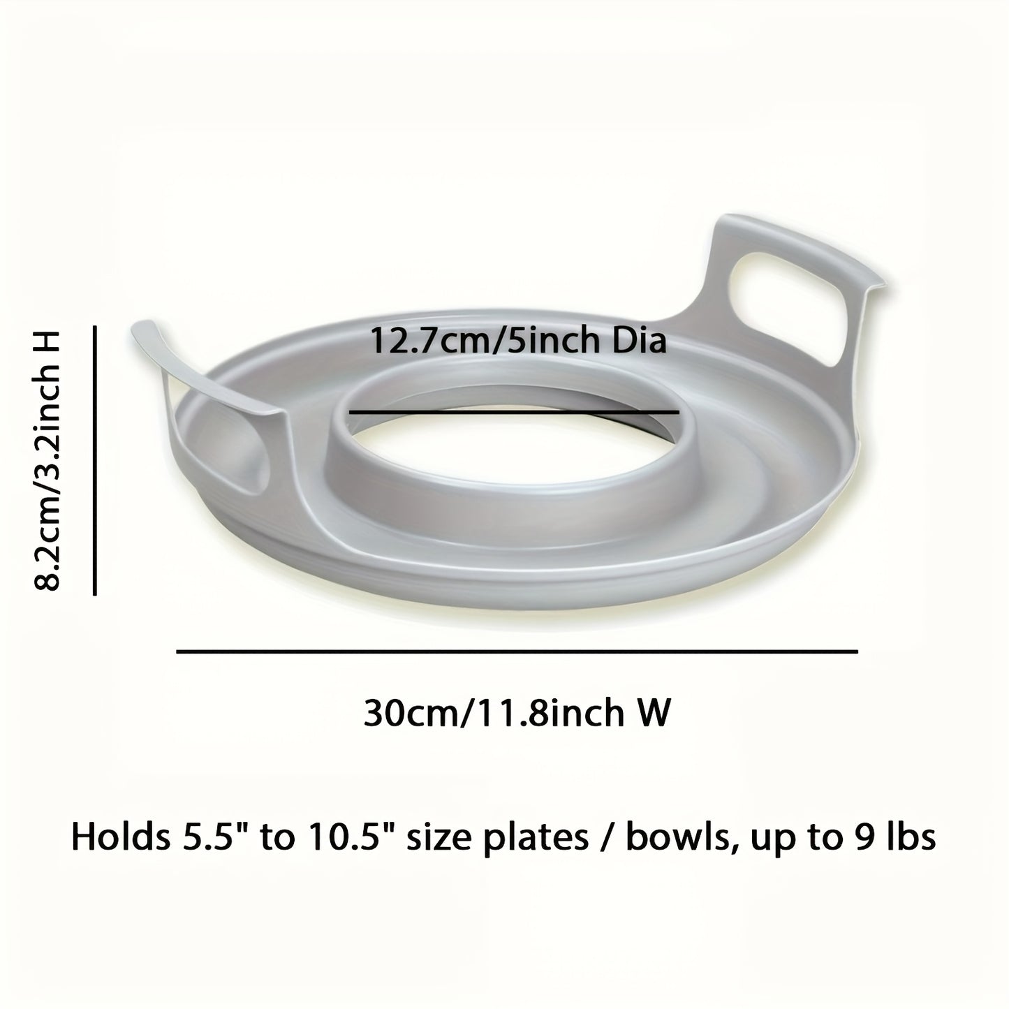 1 porte-bols isotherme pour micro-ondes avec poignées - Support robuste