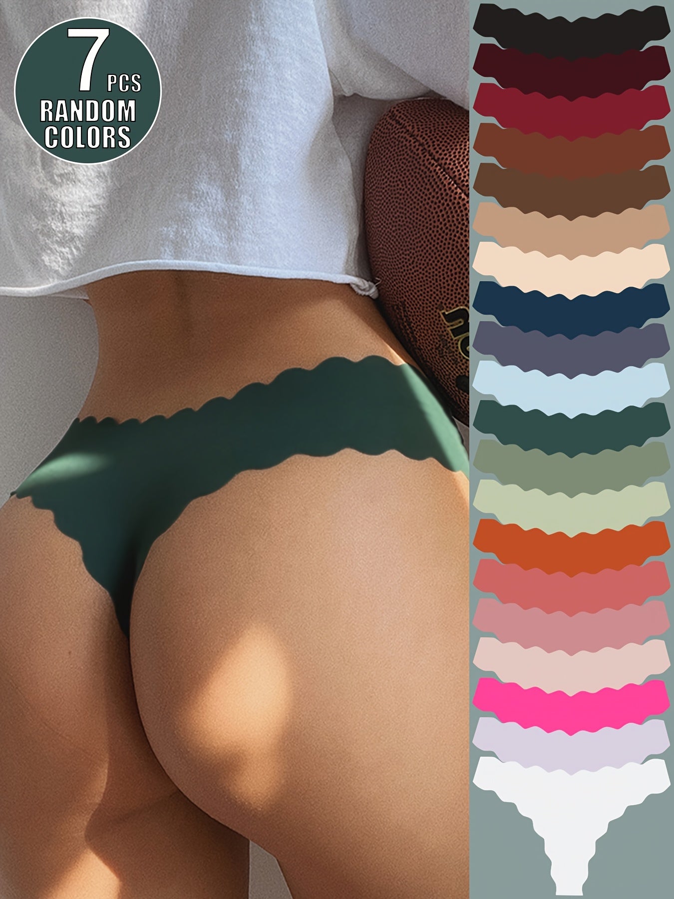 Lot aléatoire de 7 strings sans coutures pour femmes