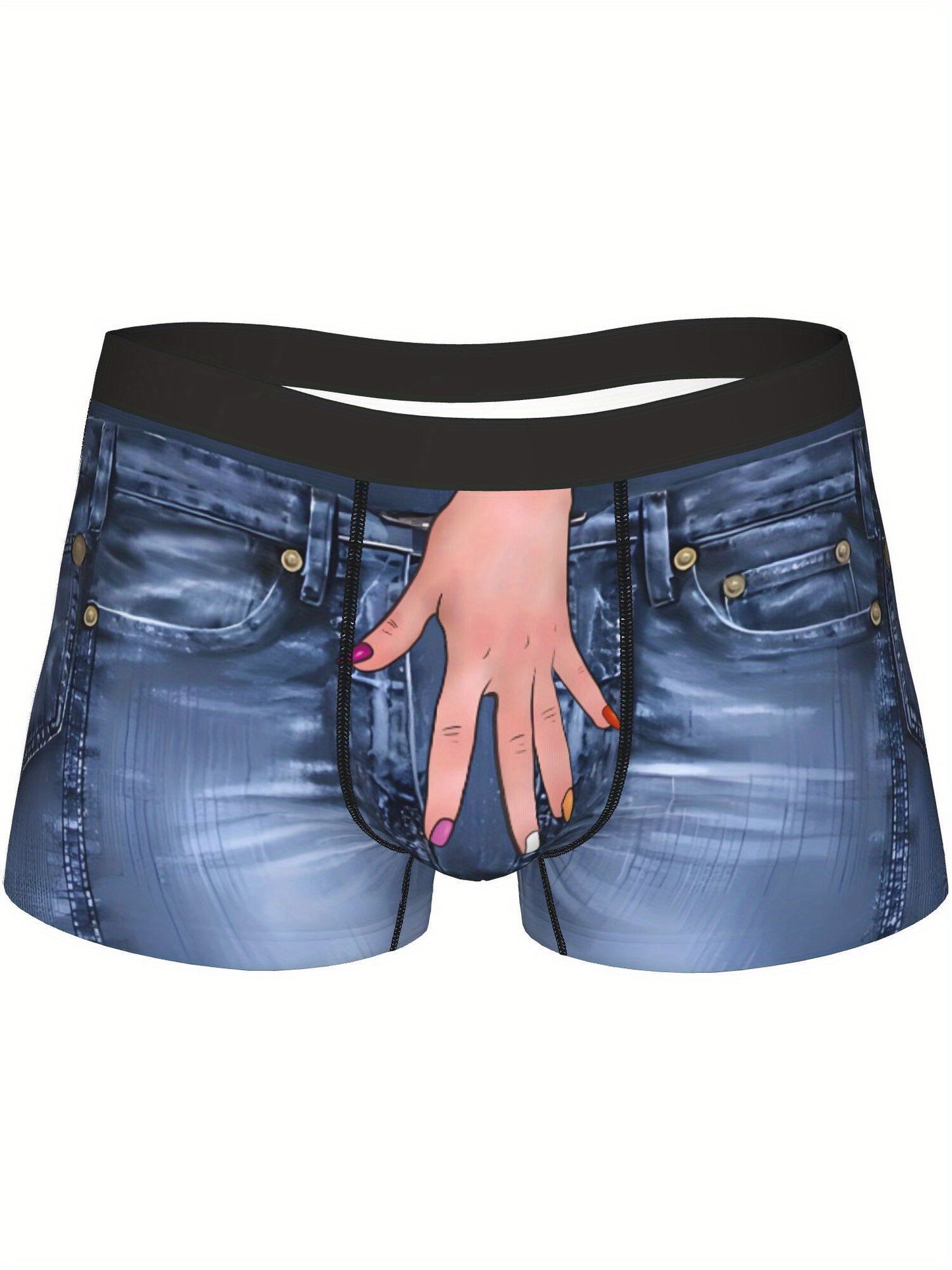 Boxer bleu humoristique BIIHUDU pour homme