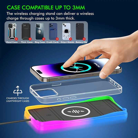 Chargeur sans fil AIREDGER 15 W RGB