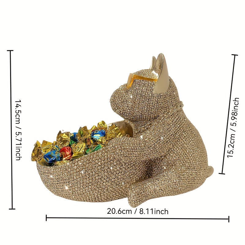 Statuette de chien élégante avec lunettes (1 pièce) - Décoration