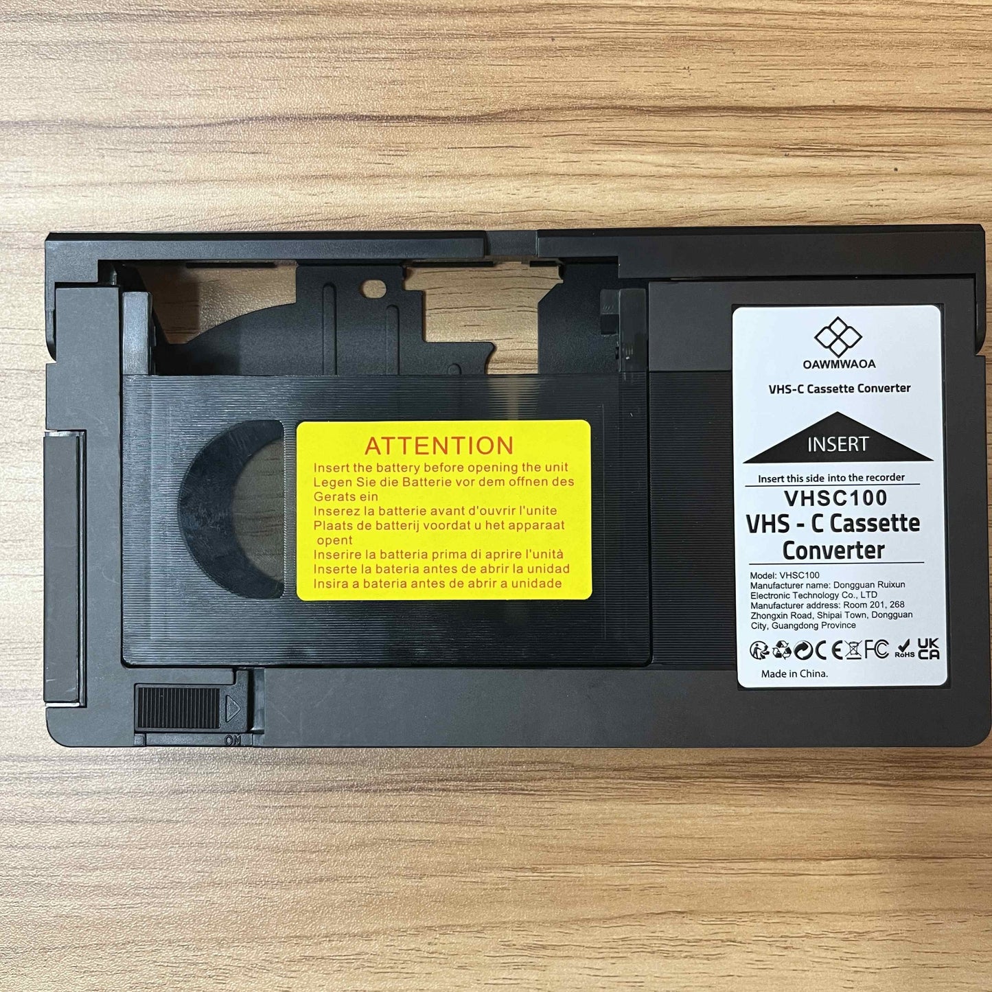 Adaptateur convertisseur de cassette VHS vers VHS-C