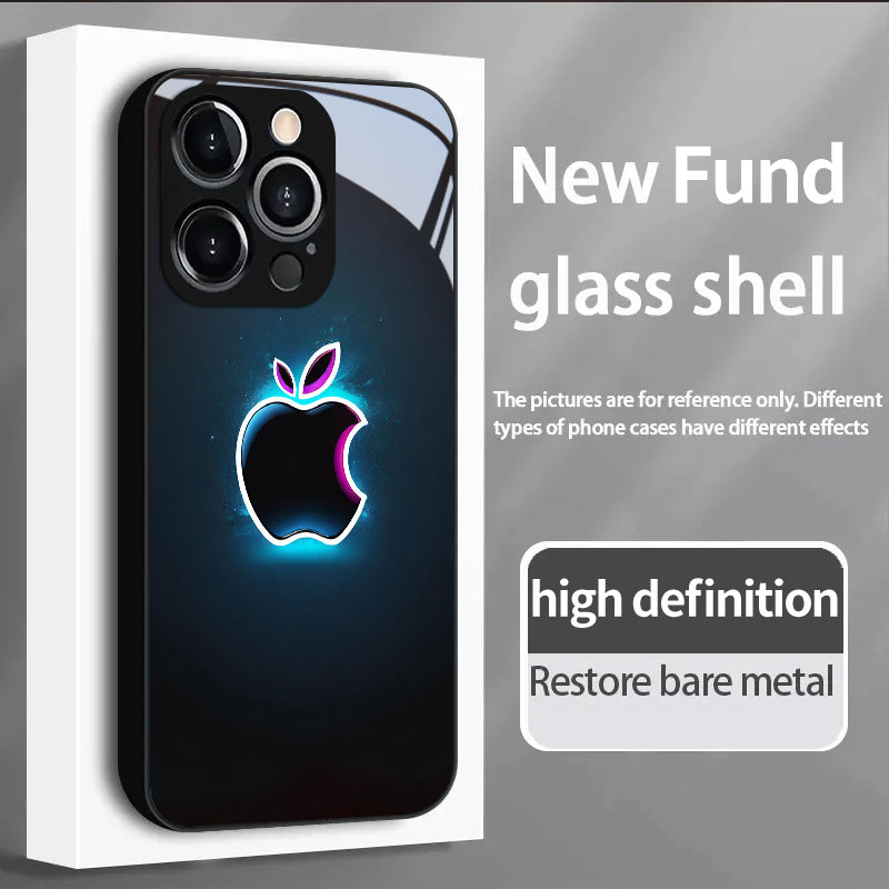 Coque de protection intégrale en verre de haute qualité avec motif , IPHONE